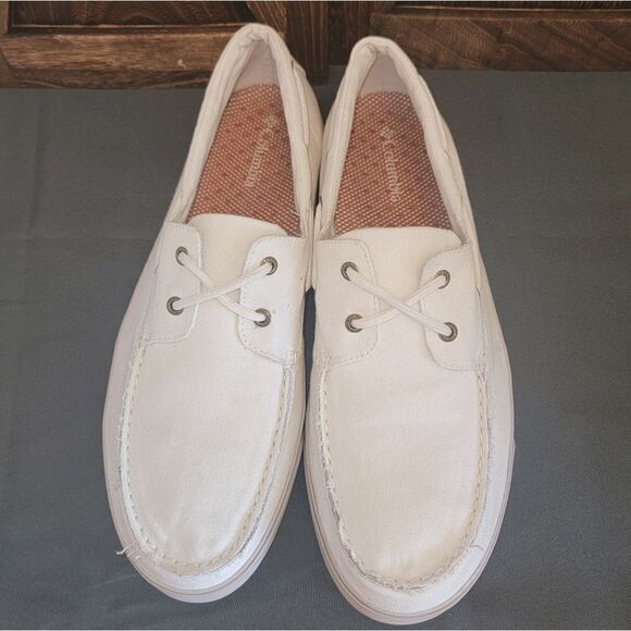 Columbia Vulc N Vent Boater Topsider Lace Shoes Seaside White Men's Size 14 - Picture 5 of 13
